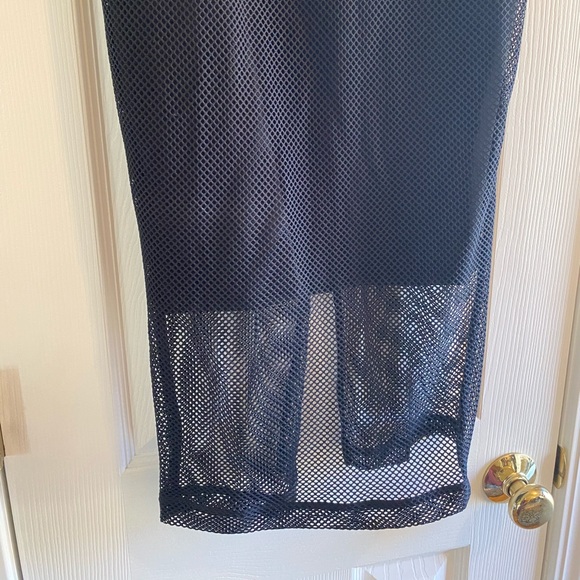 NWT ASOS Black Mesh Sheer Long Skirt - Picture 2 of 9